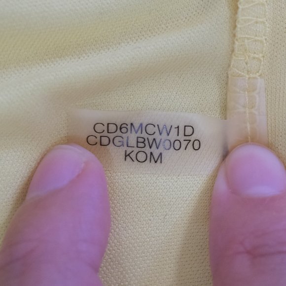 { Calvin Klein Dress } Scuba Fit and Flare Yellow and Gray Dress - Picture 13 of 13